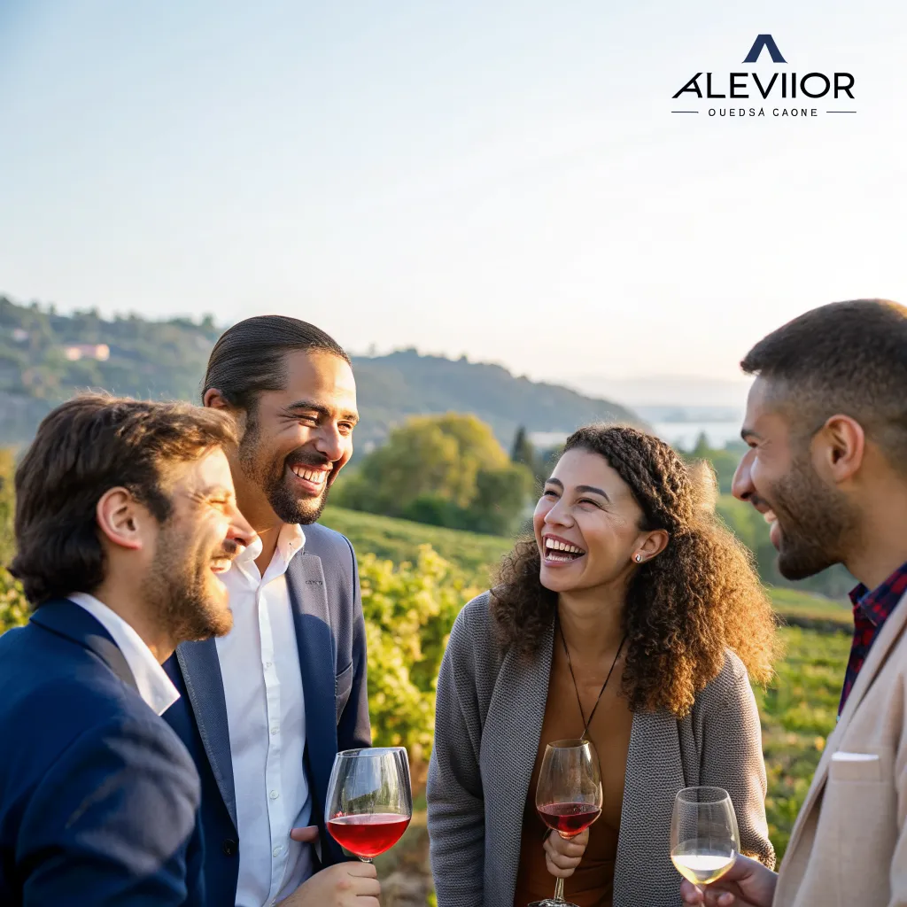 Grupo disfrutando en AELVEXOR